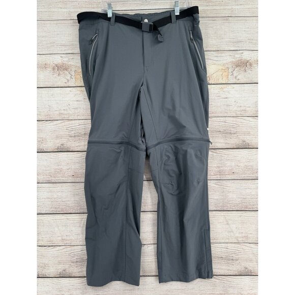 Columbia Titanium Belted Convertible Hiking Pants Men's Size 38‎ Gray/Silver - Picture 1 of 11